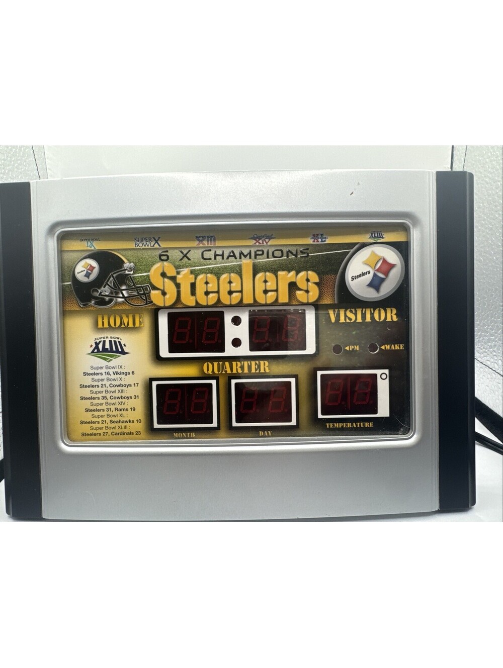 NFL Football Pittsburgh Steelers Gameday Electronic Scoreboard/clock tested